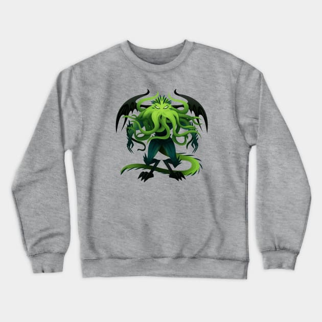 Cthulhu Crewneck Sweatshirt by Firebluegraphics